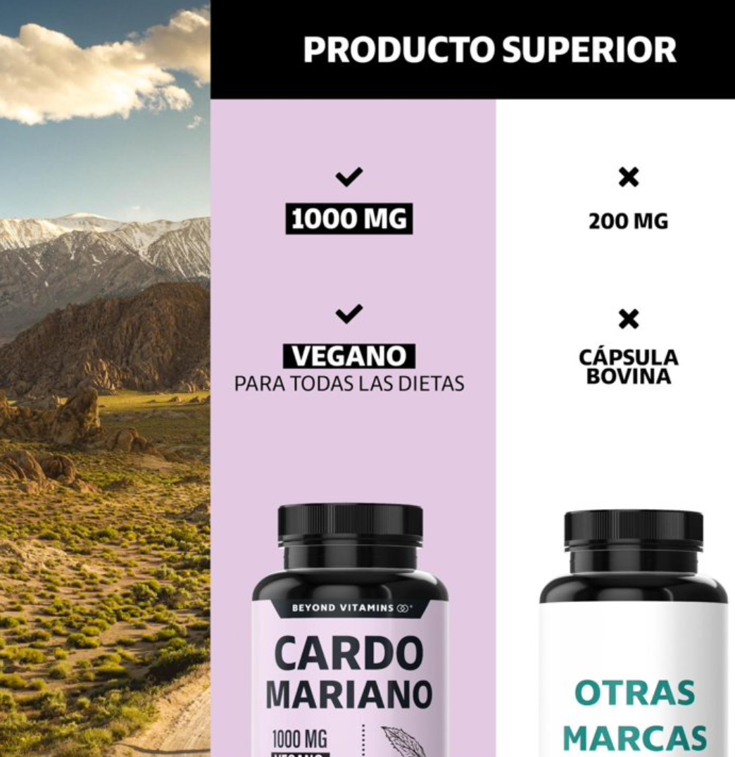 Vista 3 de Suplemento Cardo Mariano 60 capsulas